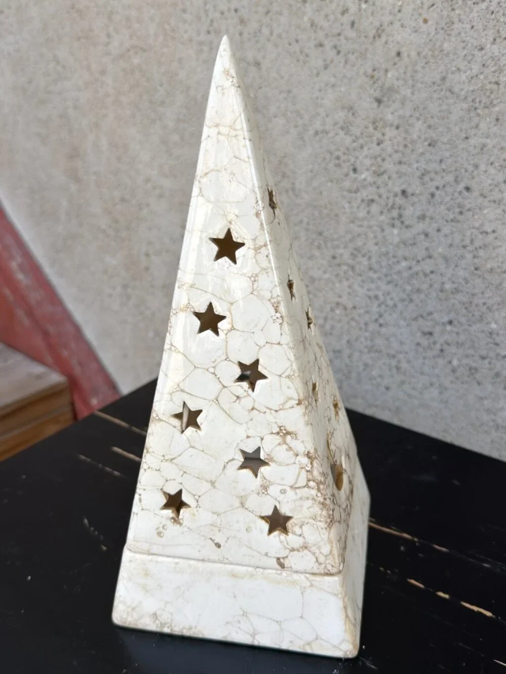 PartyLite Galaxy Pyramid Moon Stars Candle Holder